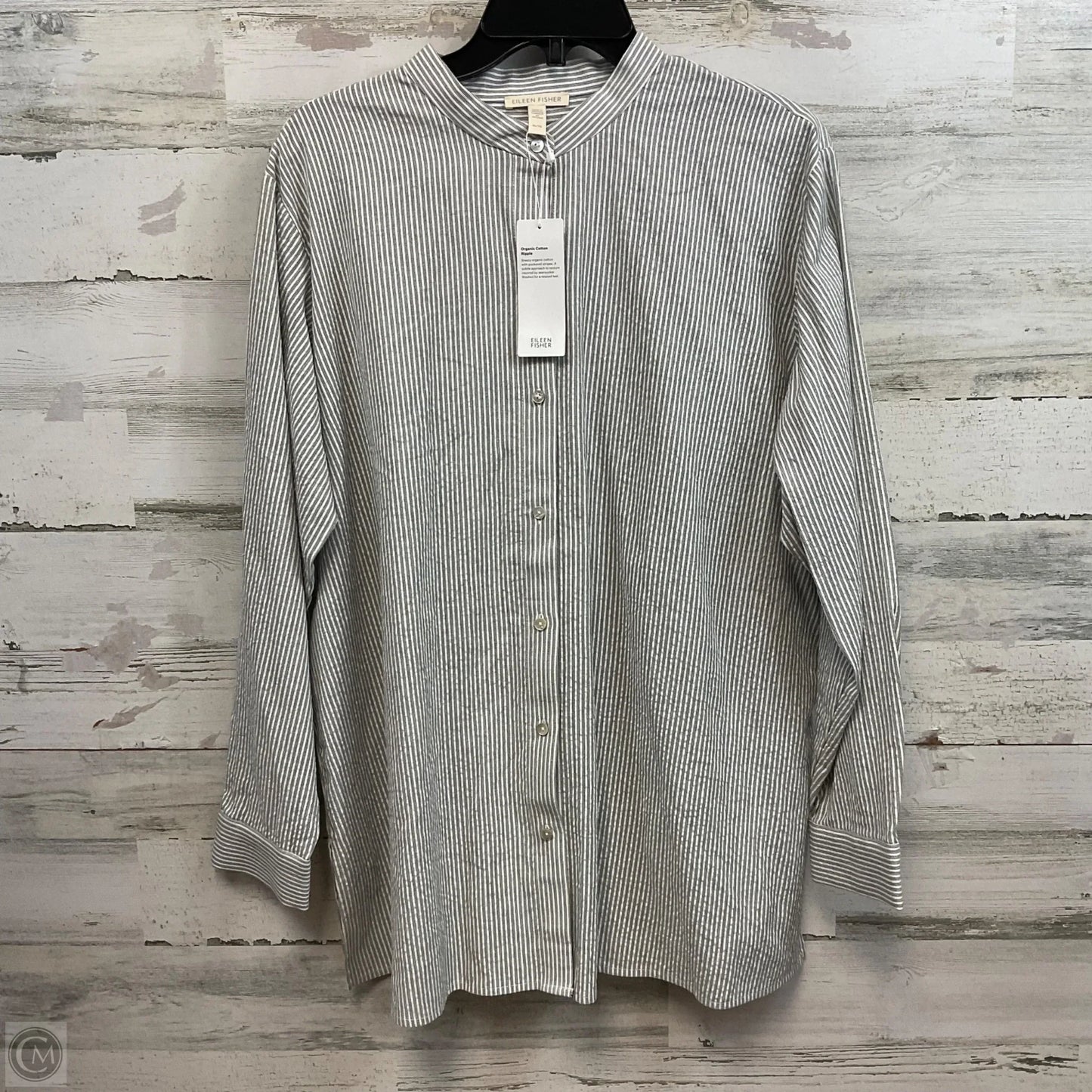 Blouse Long Sleeve By Eileen Fisher In Black, Size: Xl
