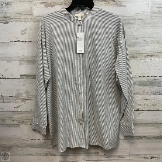 Blouse Long Sleeve By Eileen Fisher In Black, Size: Xl