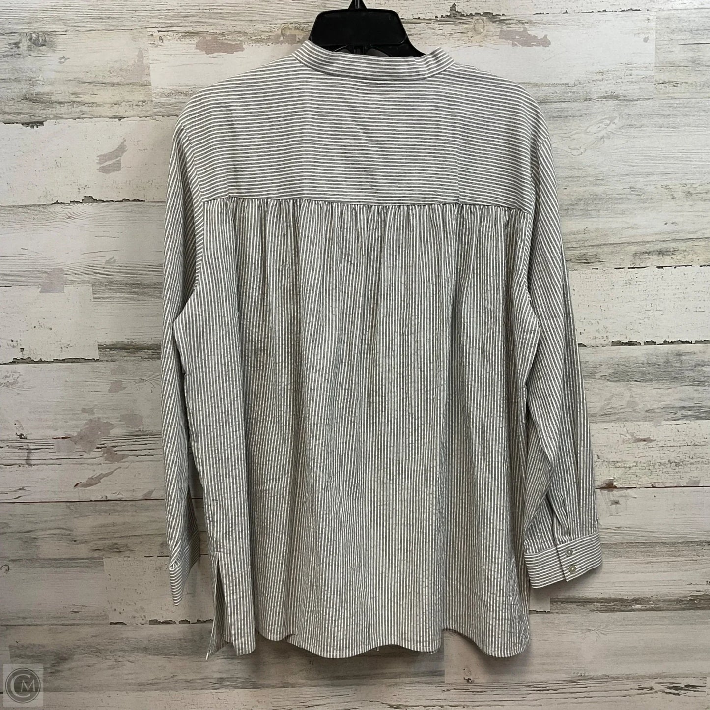 Blouse Long Sleeve By Eileen Fisher In Black, Size: Xl
