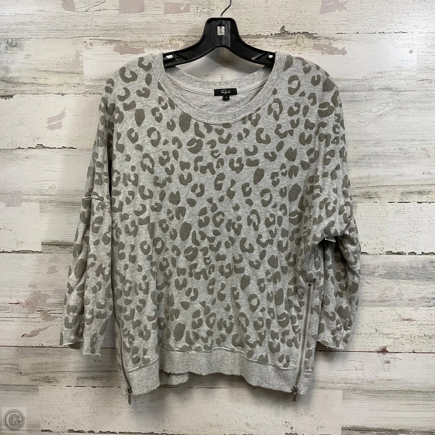 Top Long Sleeve By Rails In Grey, Size: Large
