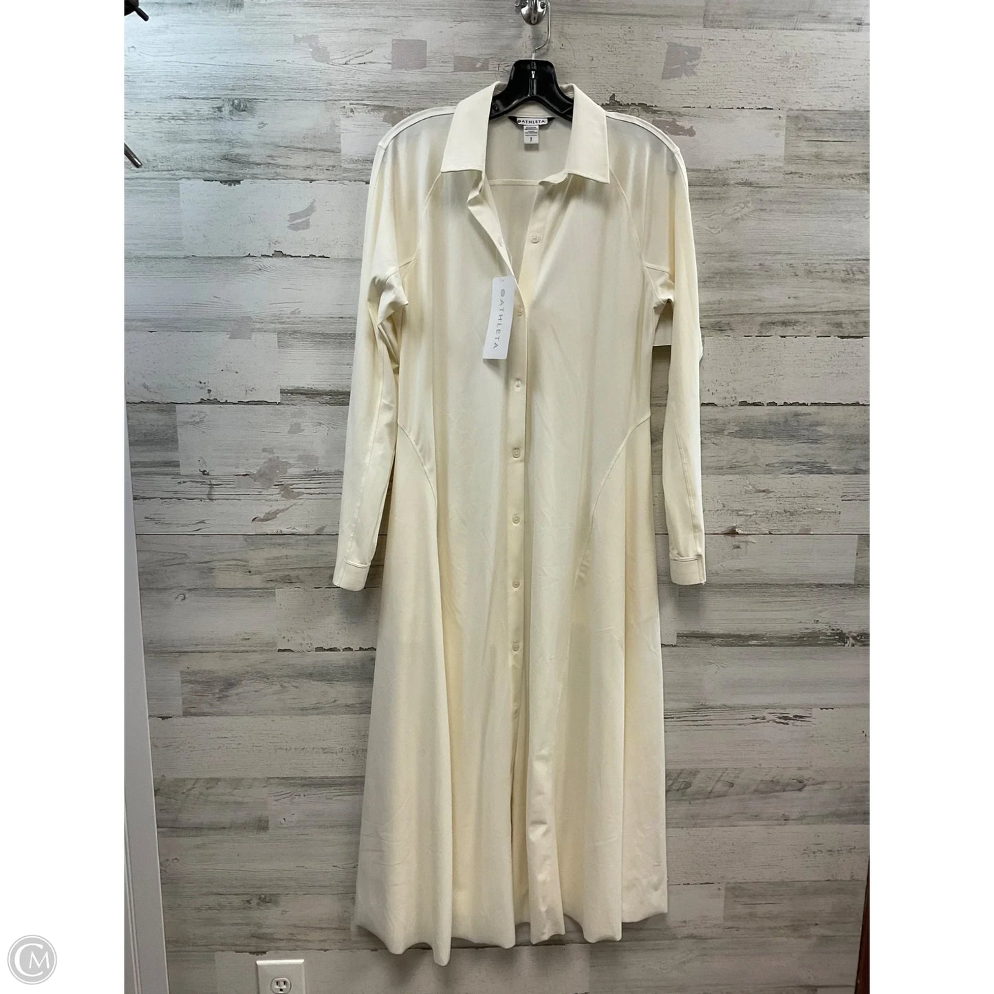 Dress Casual Maxi By Athleta In Cream, Size: S