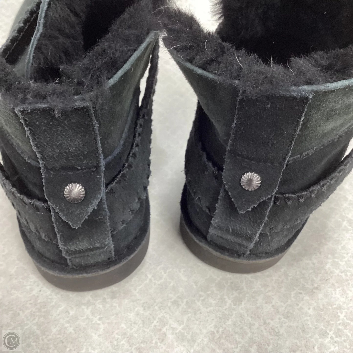 Boots Ankle Heels By Ugg In Black, Size: 11