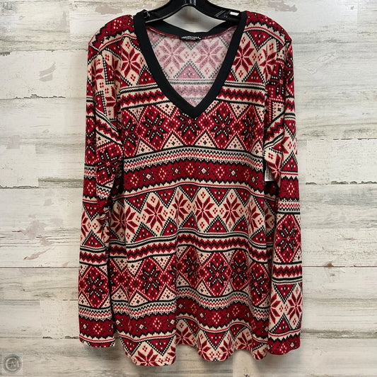 Top Long Sleeve By Heimish Usa In Red, Size: 3x