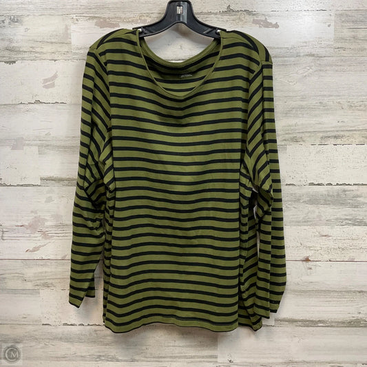 Top Long Sleeve By Cj Banks In Grey, Size: 3x