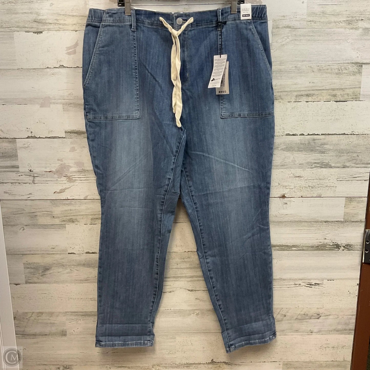 Jeans Straight By Judy Blue In Blue Denim, Size: 20