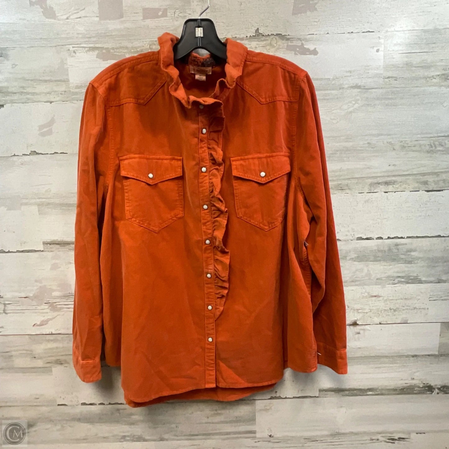 Blouse Long Sleeve By Sundance In Orange, Size: Xl