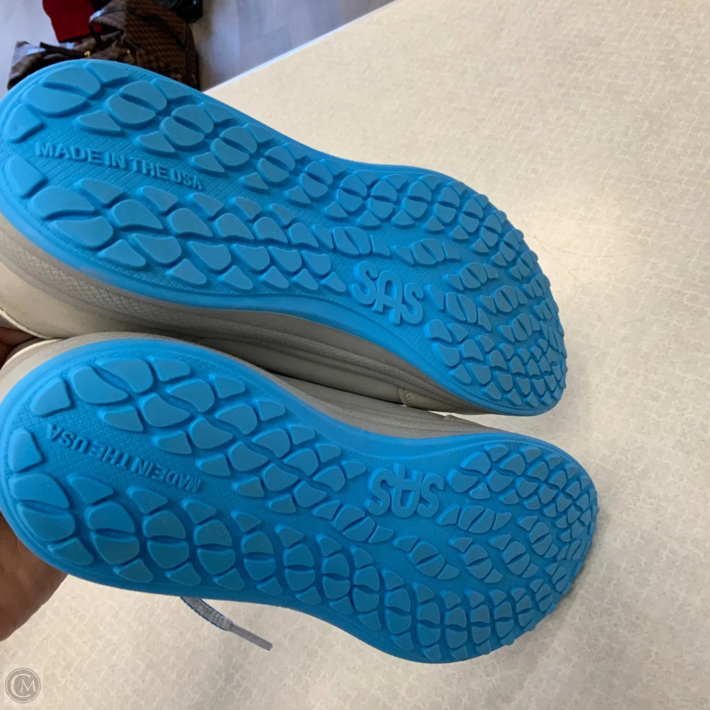 Shoes Sneakers By Sas In Grey, Size: 8