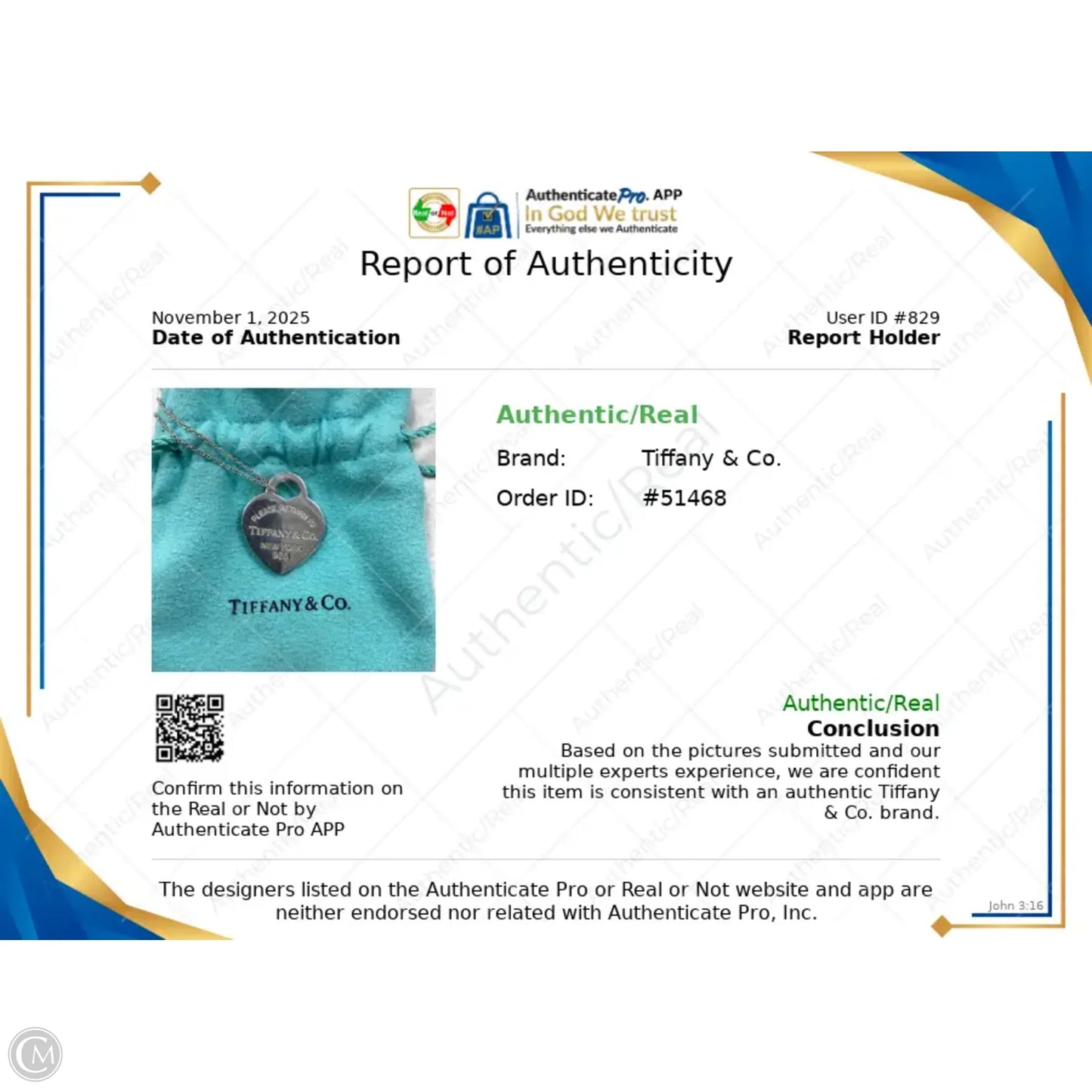 Necklace Luxury Designer By Tiffany And Company