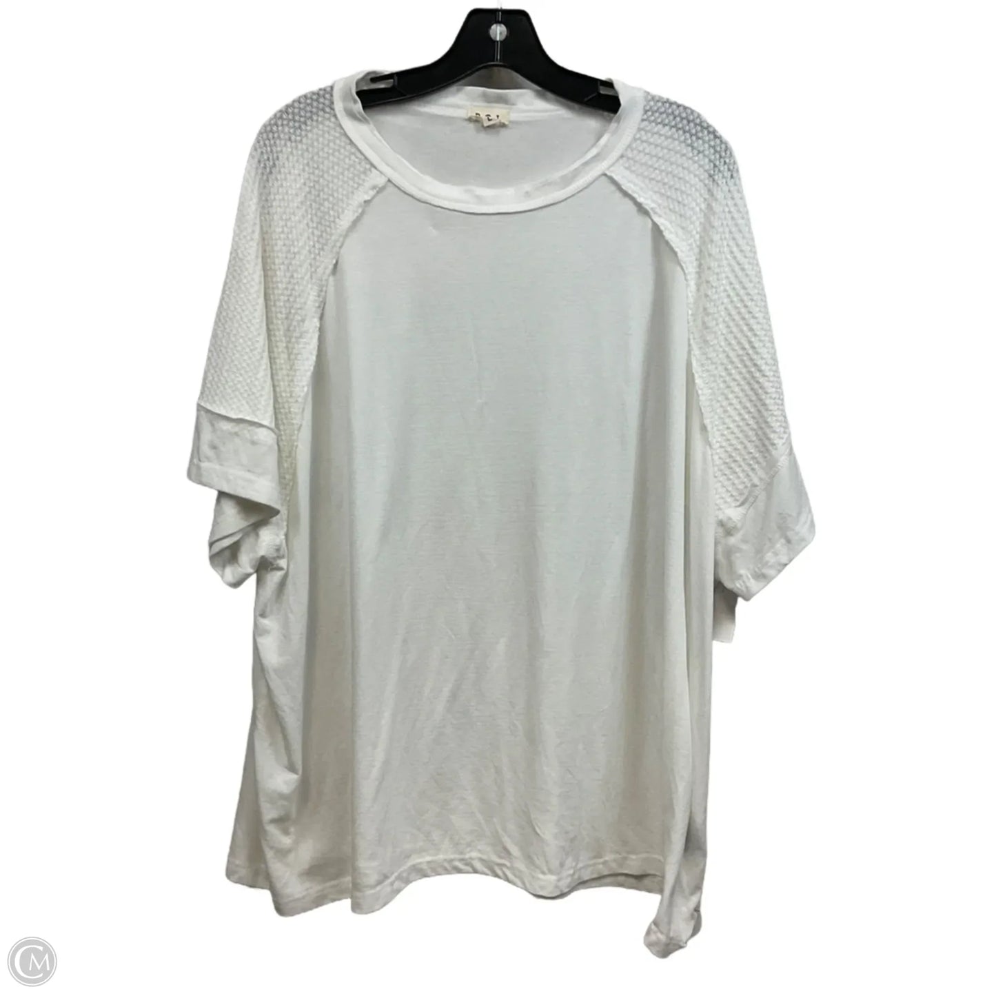 Top Short Sleeve By Pol In White, Size: L