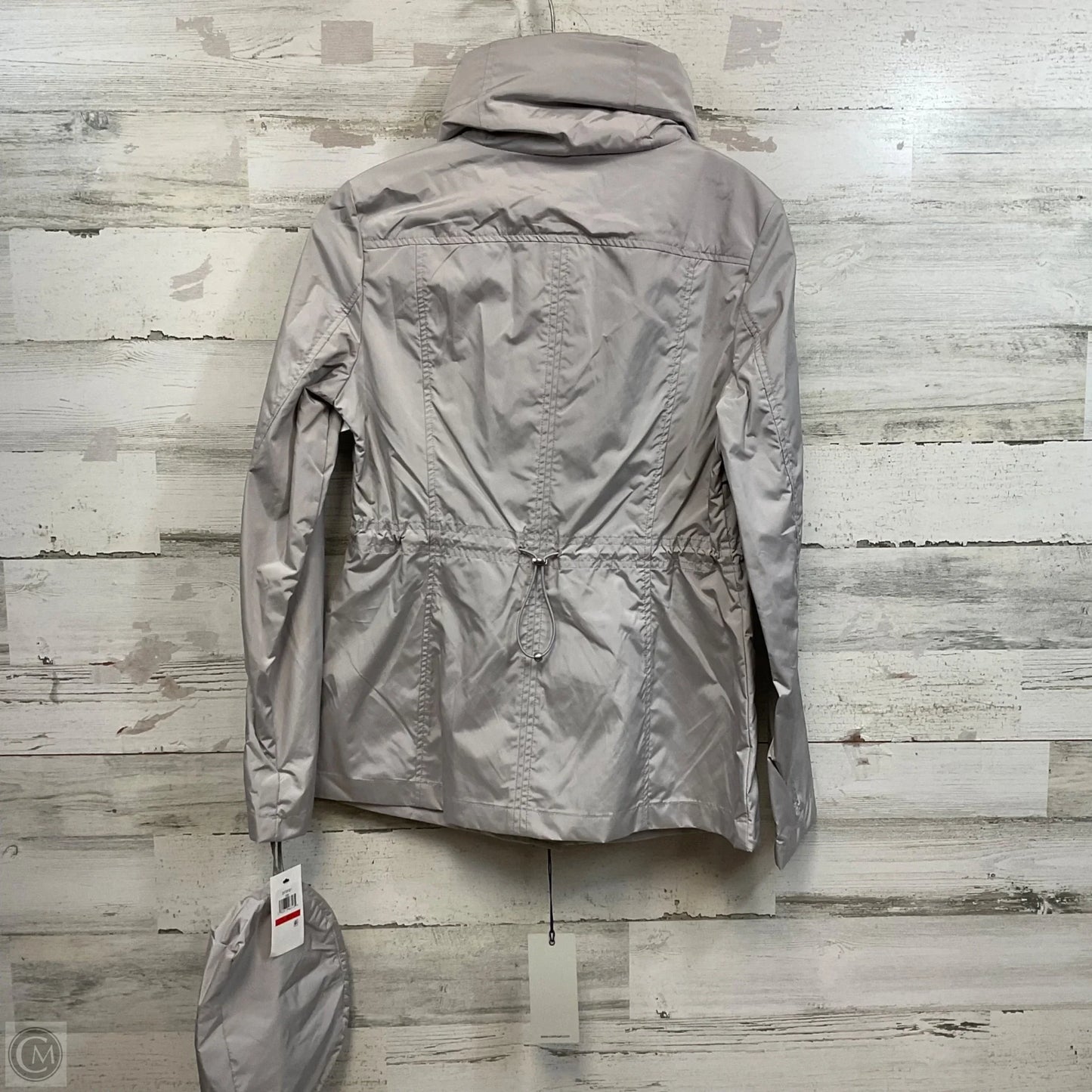 Jacket Windbreaker By Cole-haan In Grey, Size: Xs