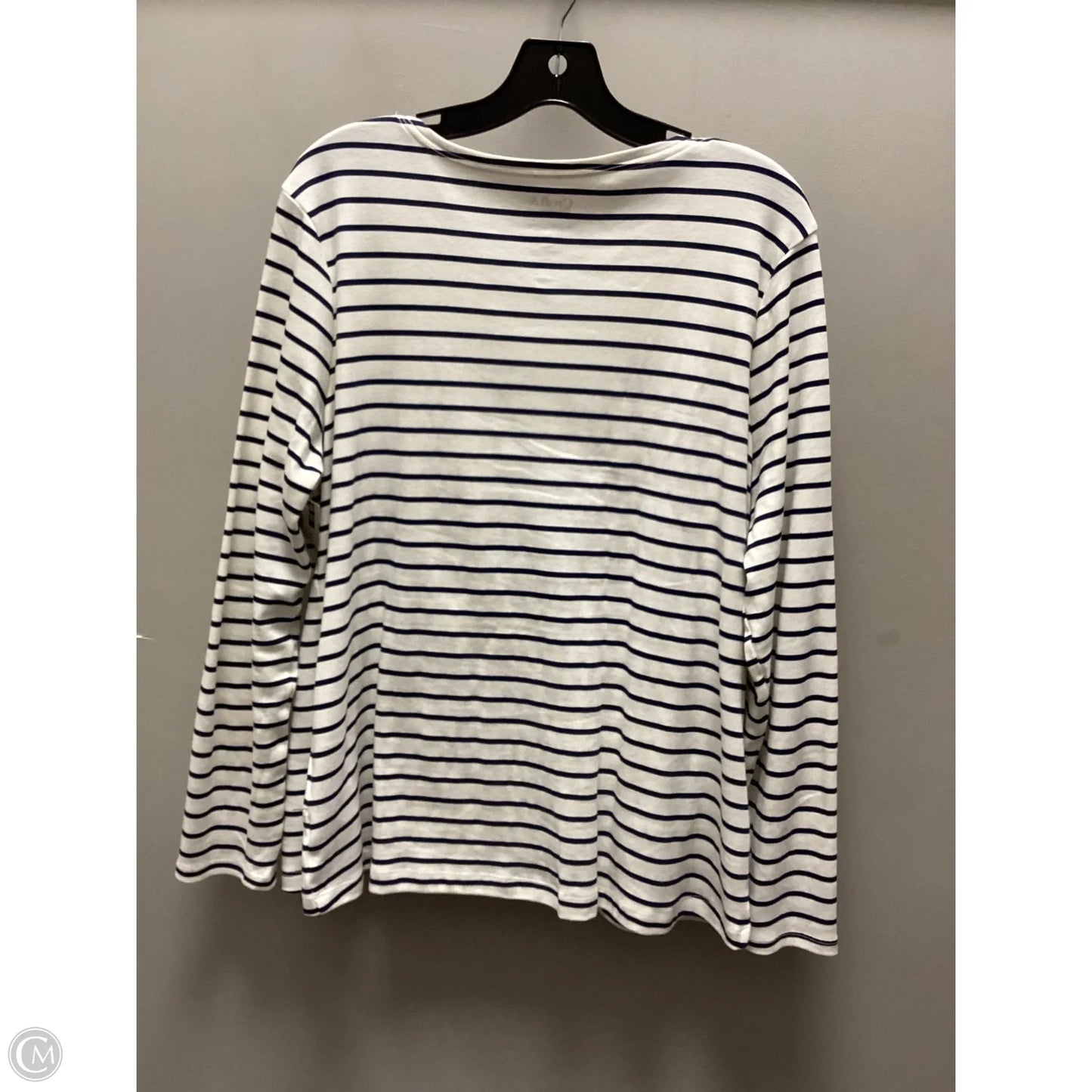 Top Long Sleeve By Croft And Barrow In White, Size: Xl