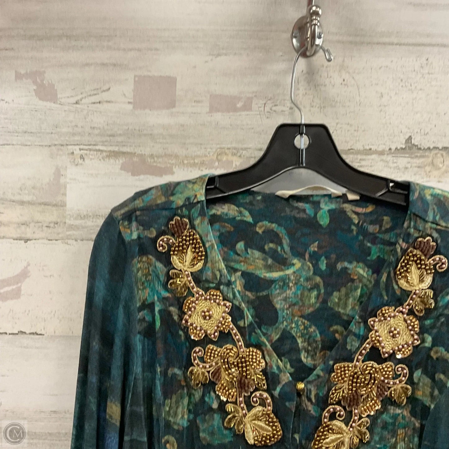 Blouse Long Sleeve By Soft Surroundings In Green, Size: L