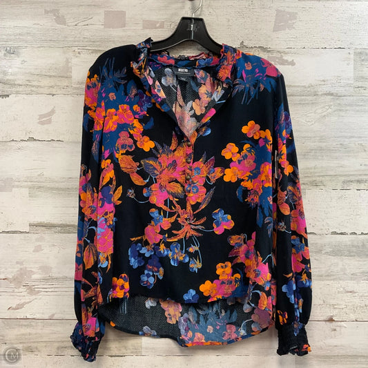 Blouse Long Sleeve By Maeve In Black, Size: S