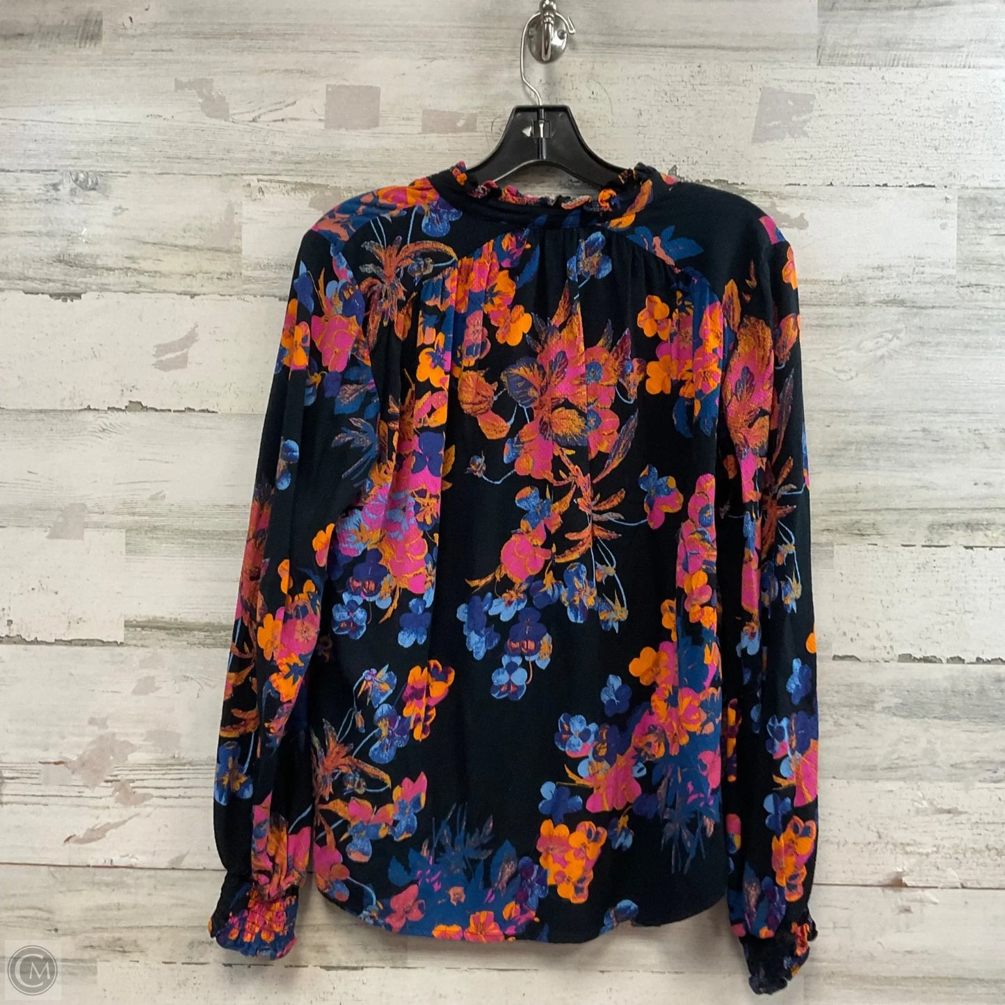 Blouse Long Sleeve By Maeve In Black, Size: S