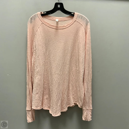 Athletic Top Long Sleeve Crewneck By Zella In Orange, Size: L