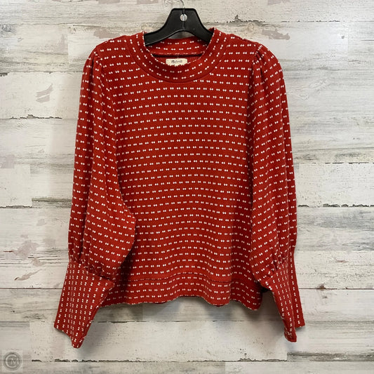Top Long Sleeve By Madewell In Brown, Size: Xl
