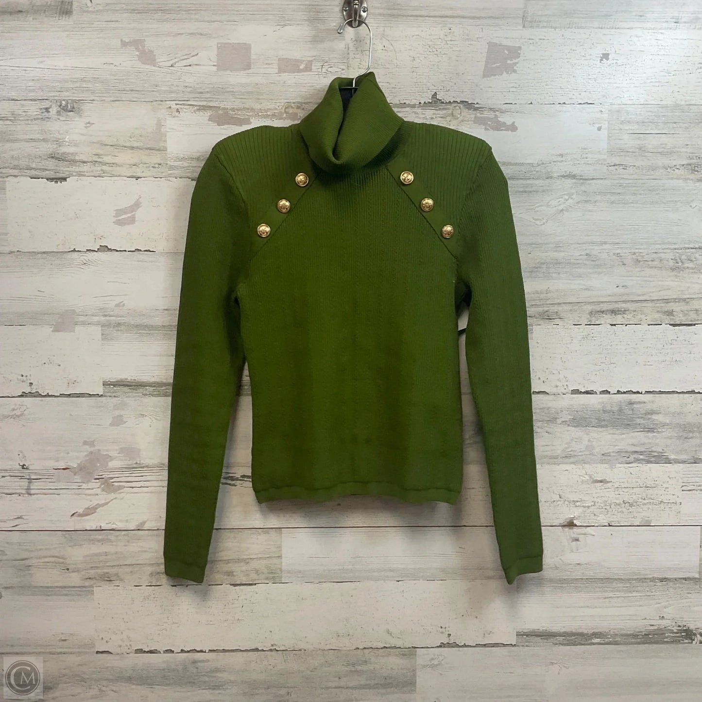 Top Long Sleeve By Express In Green, Size: M