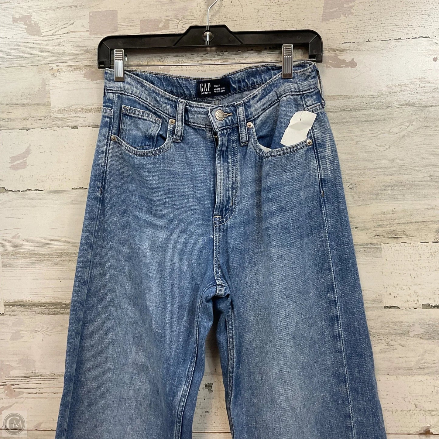Jeans Wide Leg By Gap In Blue Denim, Size: 2
