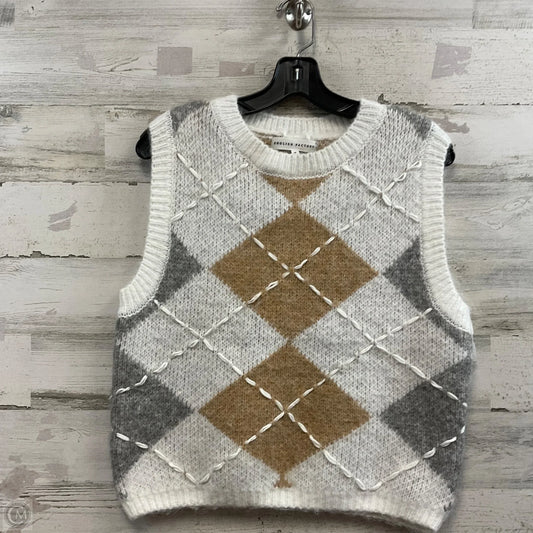 Vest Sweater By English Factory In White, Size: M