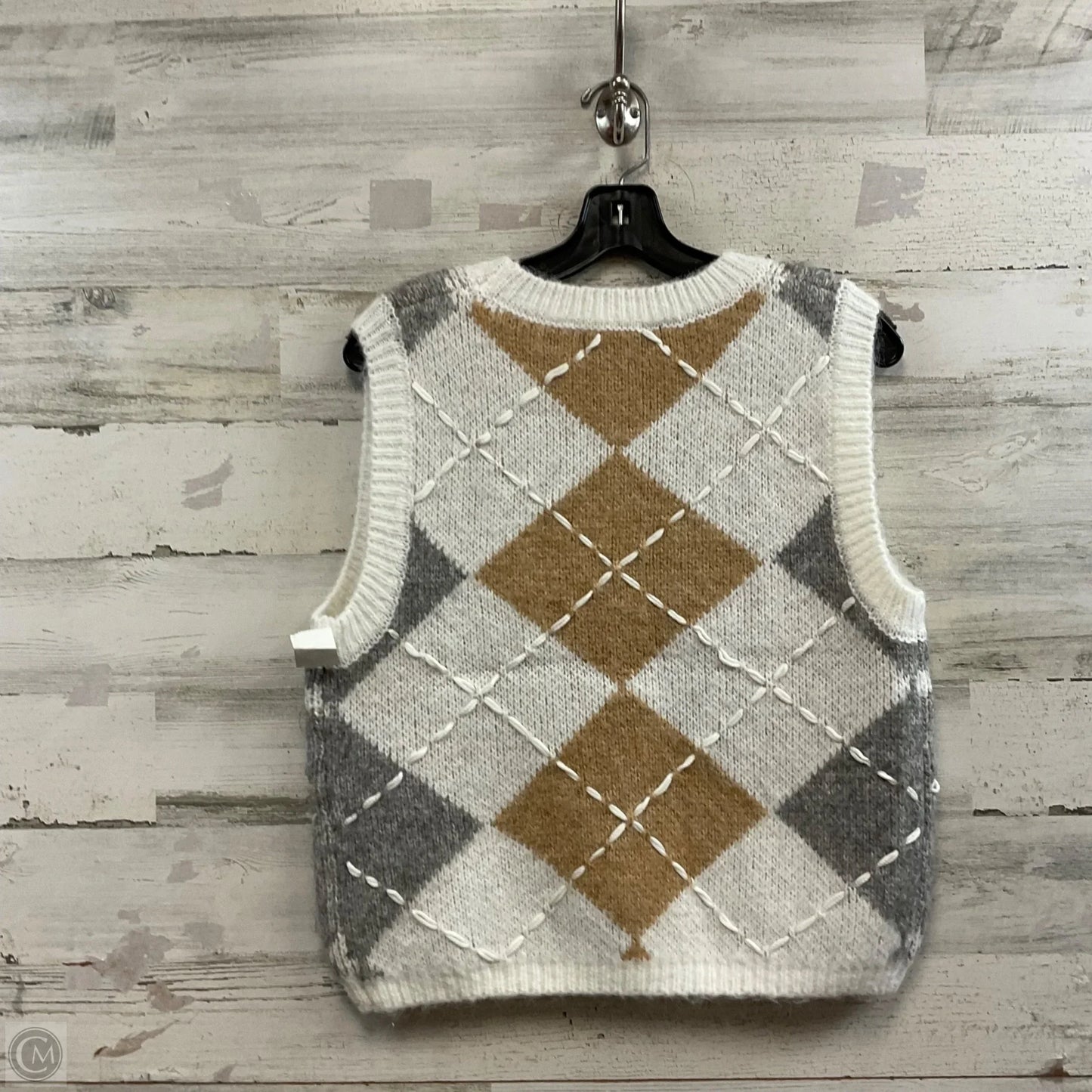 Vest Sweater By English Factory In White, Size: M