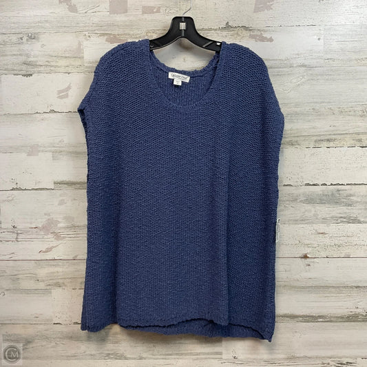 Vest Sweater By Coldwater Creek In Blue, Size: 2x
