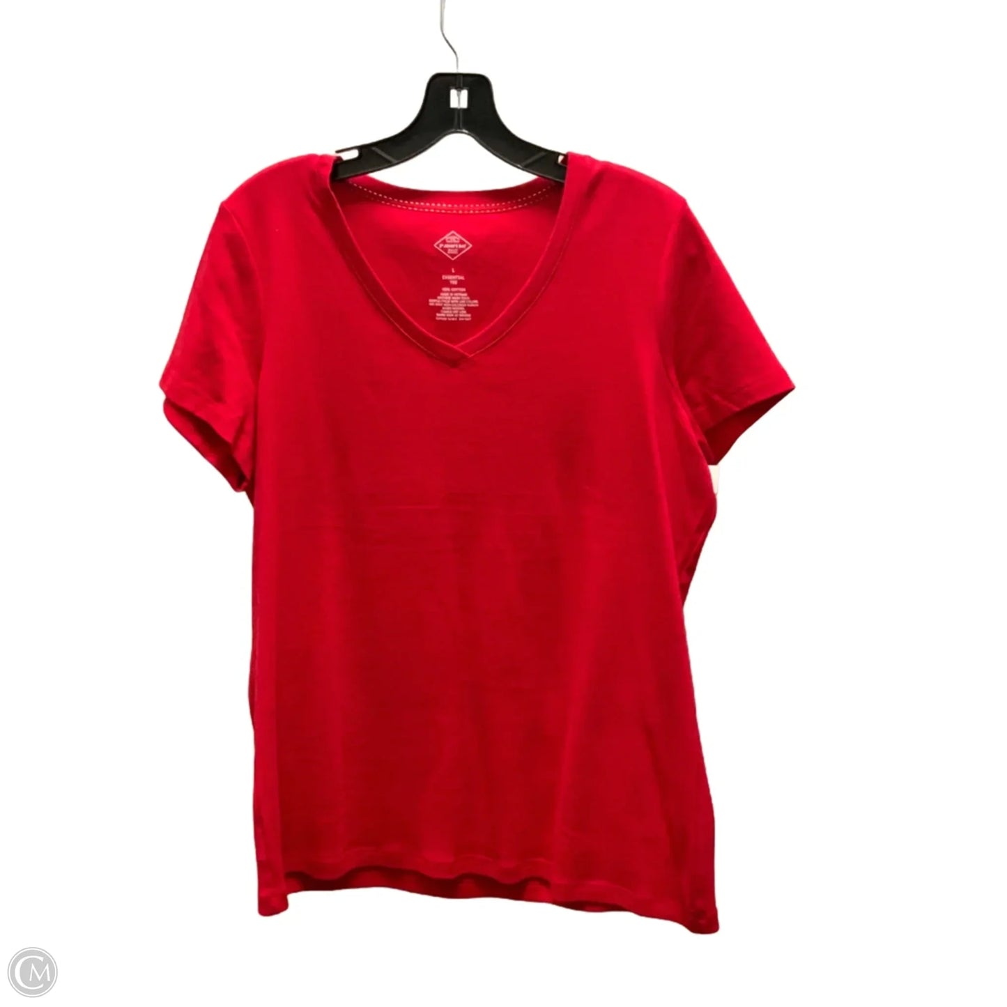 Top Short Sleeve Basic By St Johns Bay In Red, Size: L