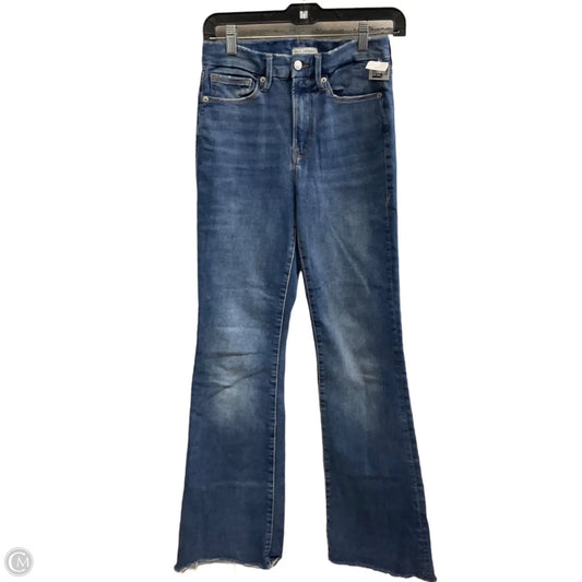 Jeans Flared By Good American In Blue Denim, Size: 0 - 4