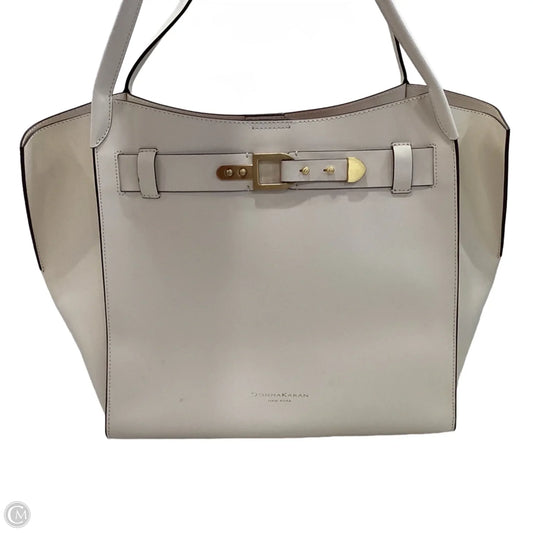 Handbag Leather By Donna Karan, Size: Large