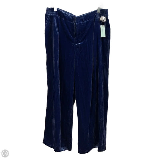 Pants Wide Leg By Anthropologie In Blue, Size: 1x