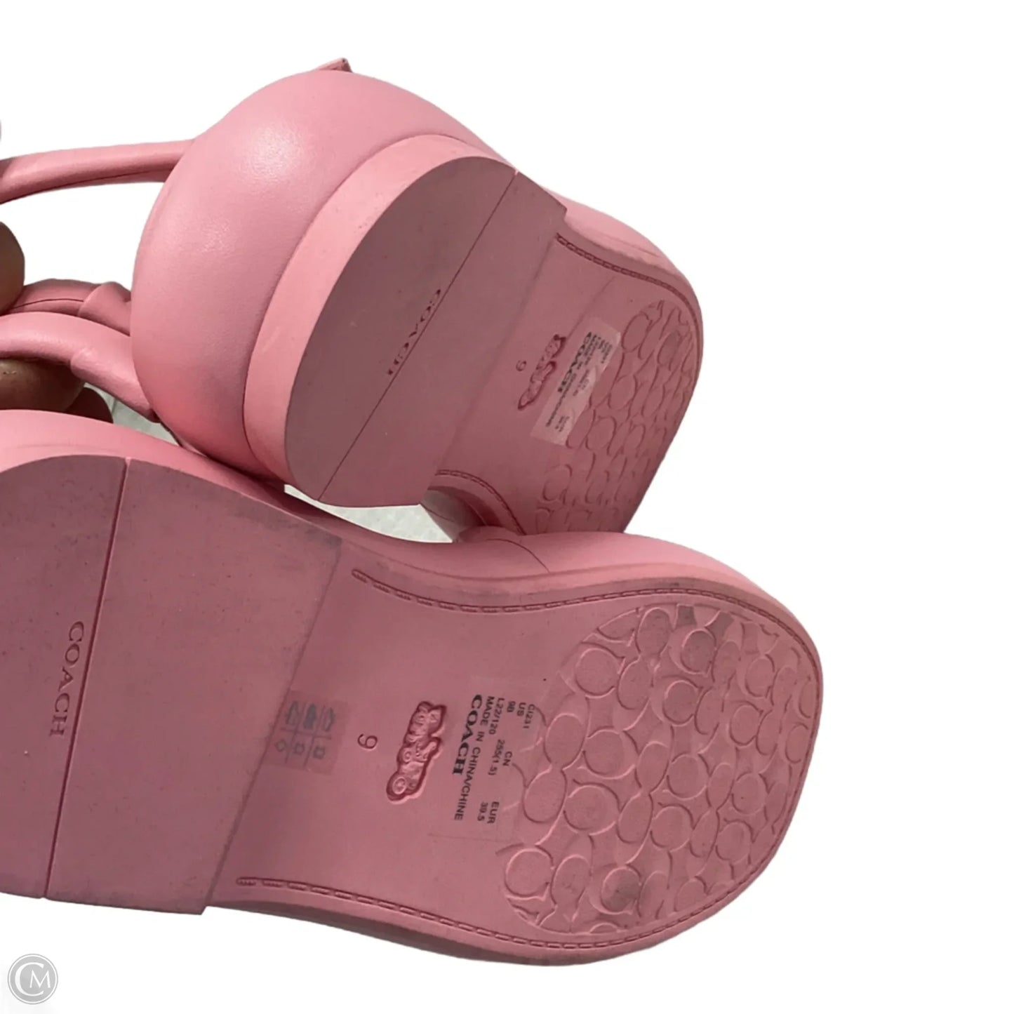 Sandals Designer By Coach In Pink, Size: 9