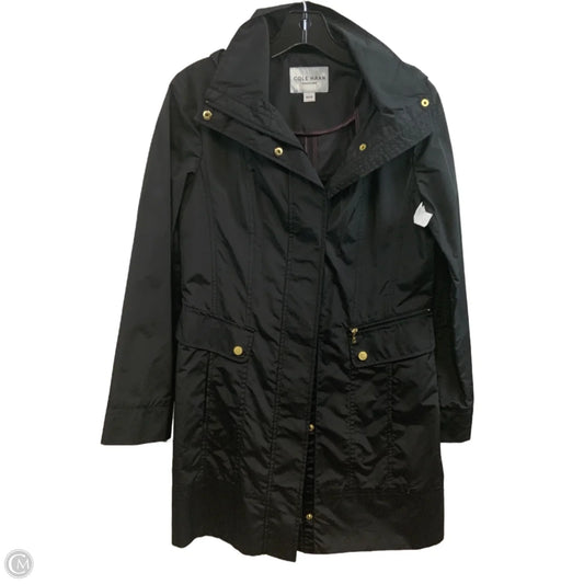 Jacket Windbreaker By Cole-haan In Black, Size: Xs