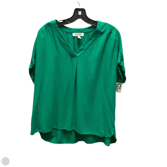 Top Short Sleeve By Nine West Apparel In Green, Size: Xl