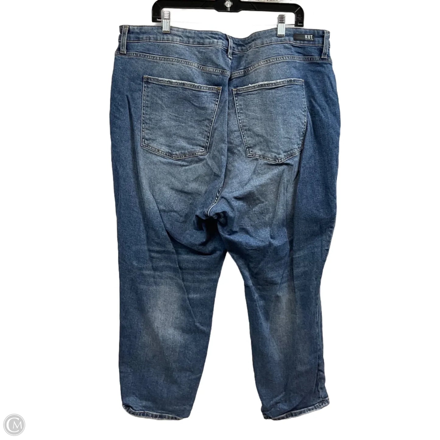 Jeans Straight By Kut In Blue Denim, Size: 22