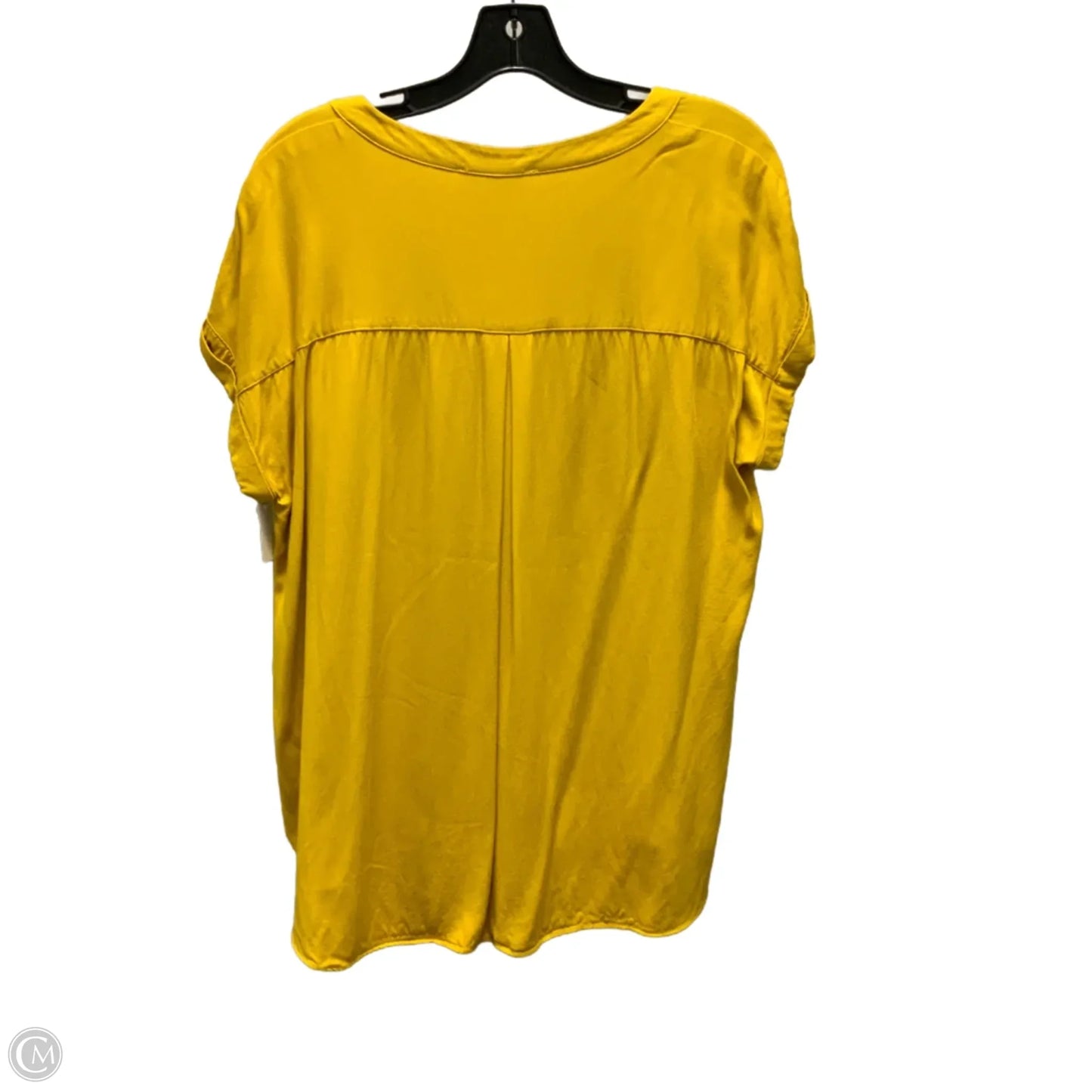 Blouse Short Sleeve By Rose And Olive In Yellow, Size: Xl