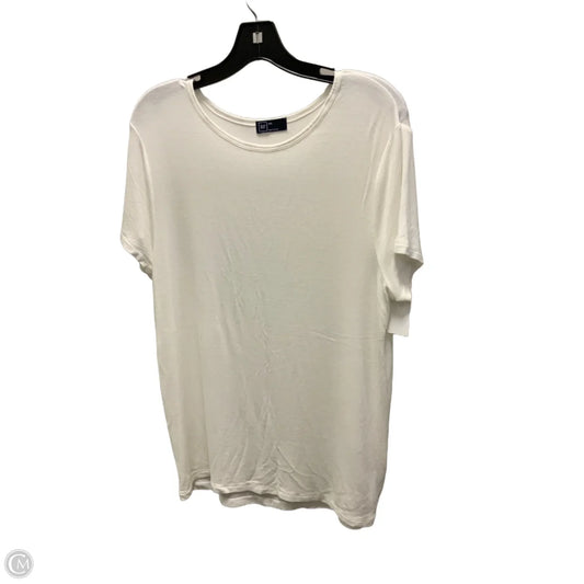 Top Short Sleeve By Gap In White, Size: Xxl