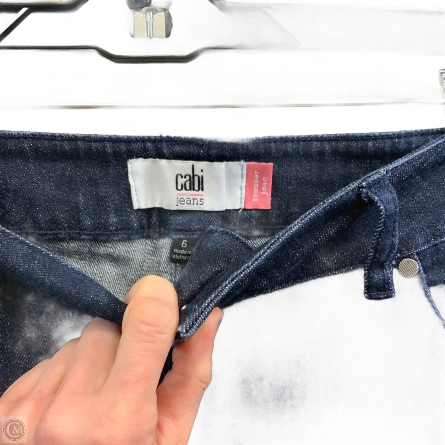 Jeans Wide Leg By Cabi In Blue Denim, Size: 4