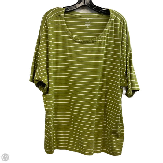 Top Short Sleeve By J. Jill In Green, Size: 3x