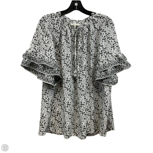 Blouse Short Sleeve By Max Studio In Black & White, Size: 2x