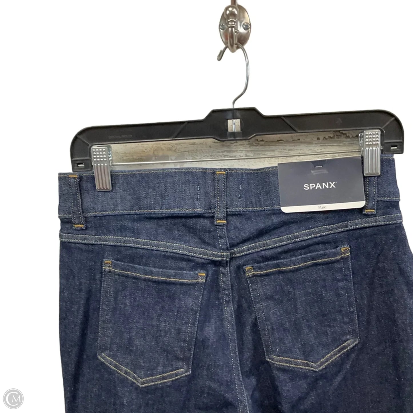 Jeans Flared By Spanx In Blue Denim, Size: M