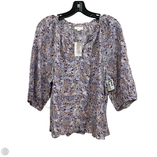 Top Short Sleeve By J. Jill In Blue, Size: Lp