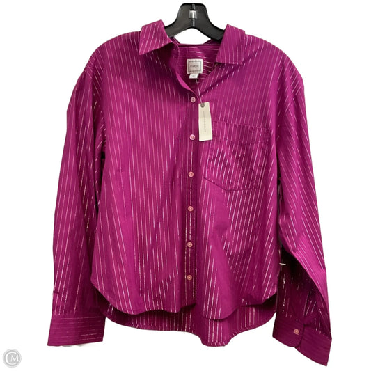 Blouse Long Sleeve By Maeve In Purple, Size: S