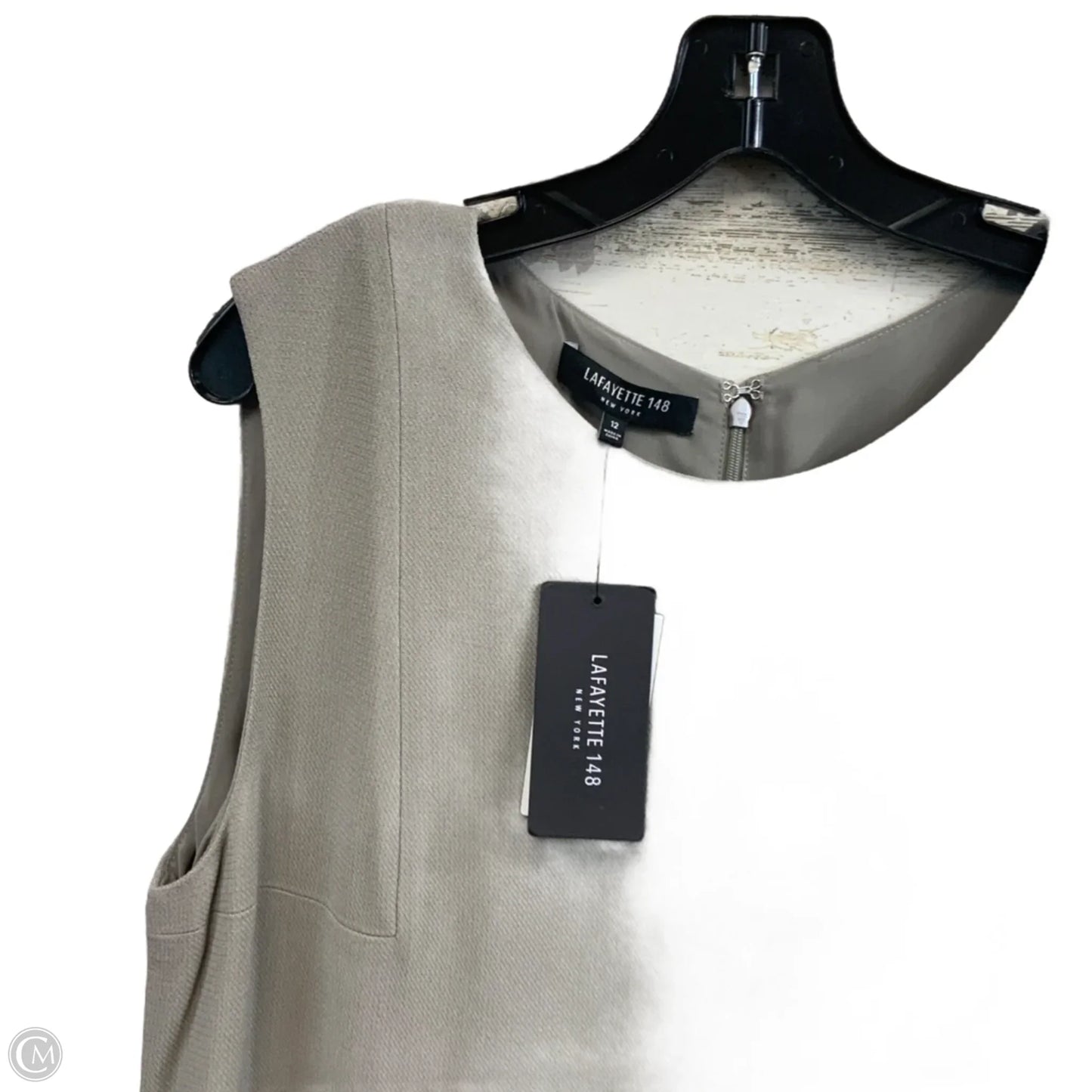 Dress Designer By Lafayette 148 In Grey, Size: L