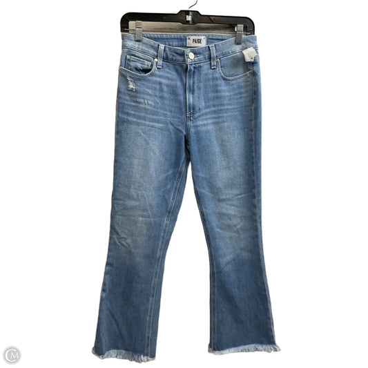 Jeans Flared By Paige In Blue Denim, Size: 6