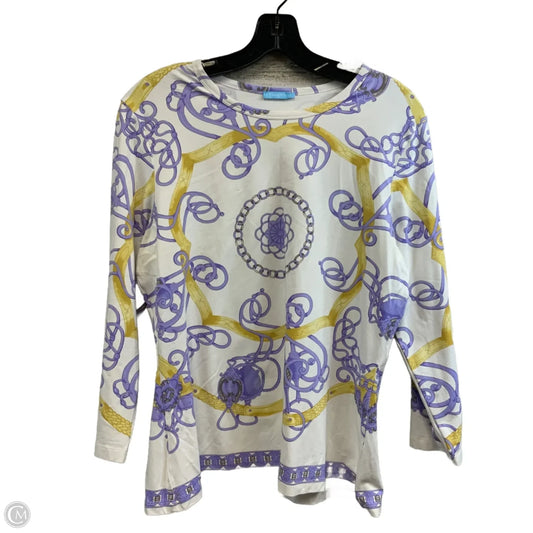 Top 3/4 Sleeve By J Mclaughlin In White, Size: L