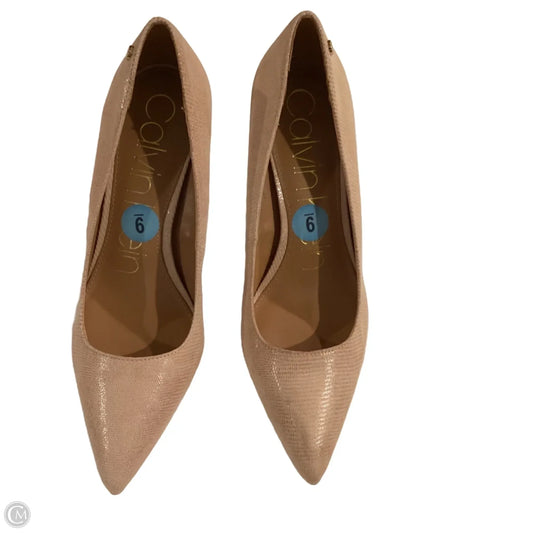 Shoes Heels Stiletto By Calvin Klein In Beige, Size: 9