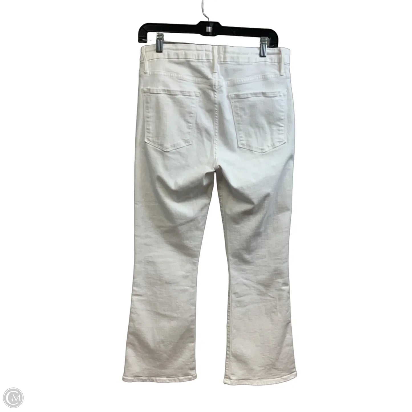 Jeans Boot Cut By Frame In White Denim, Size: 8