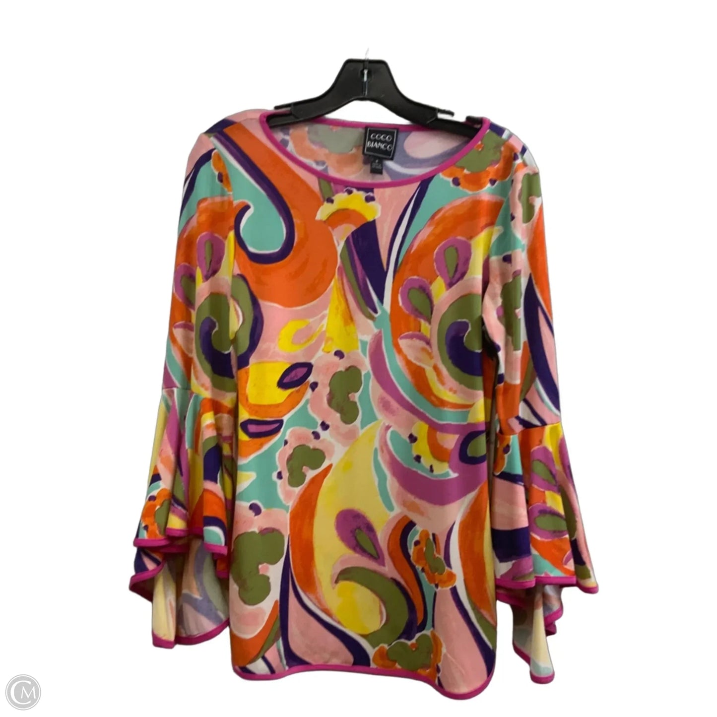 Blouse 3/4 Sleeve By Coco Bianco In Pink, Size: S