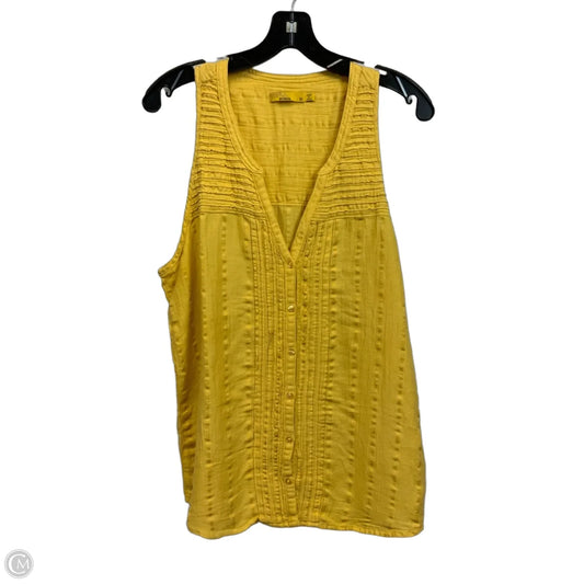 Top Sleeveless By Prana In Yellow, Size: M