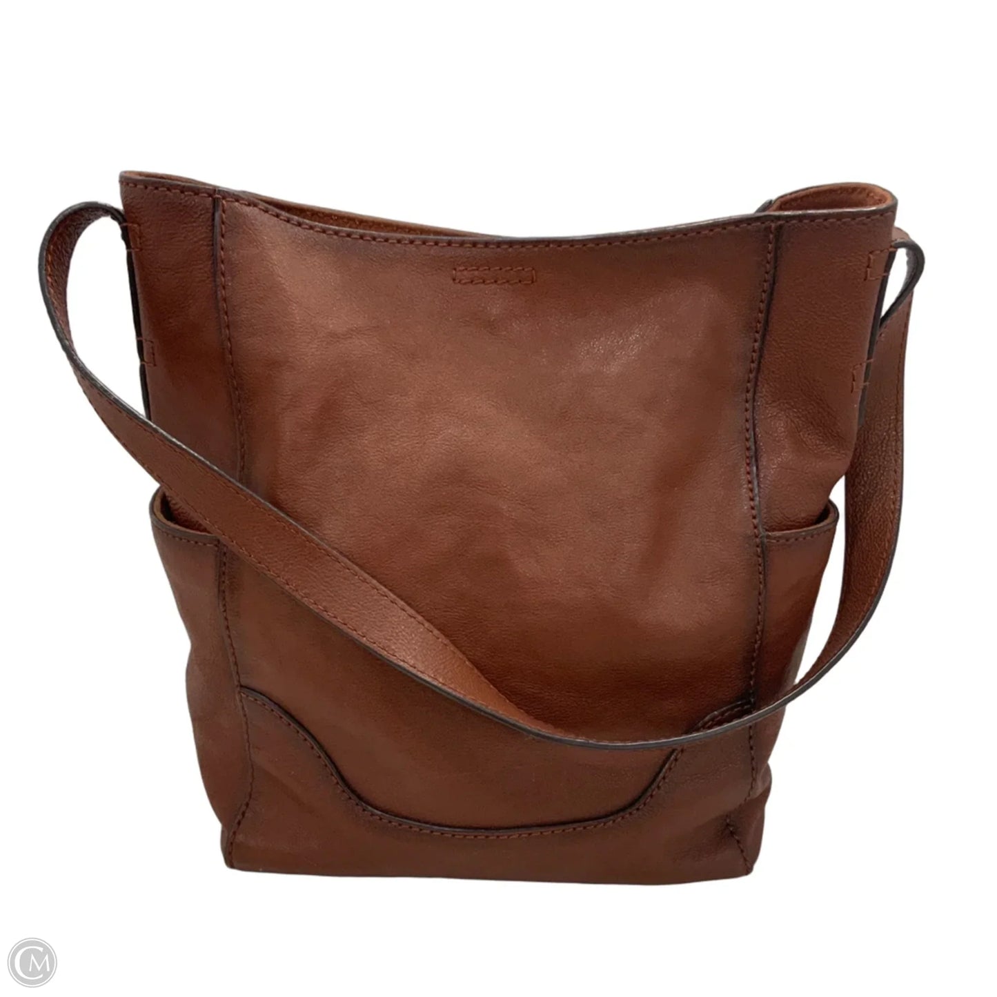 Handbag Leather By Frye, Size: Medium