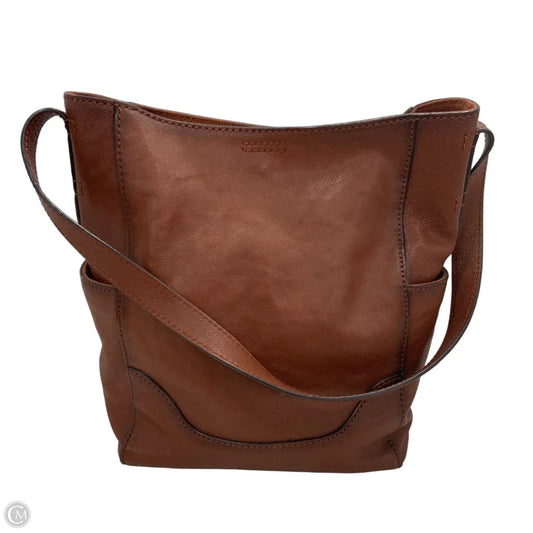 Handbag Leather By Frye, Size: Medium